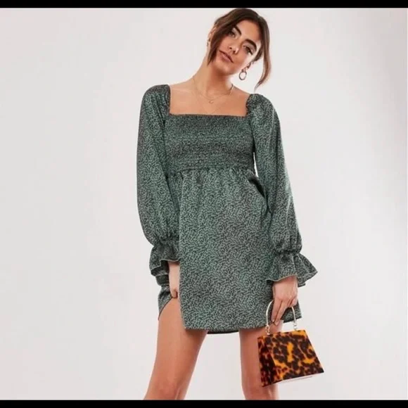 missguided dress green MISSGUIDED One Shoulder Elegant Mint Green Maxi Dress With High Slit Perfect For St Patricks Day Party Evening Irish Themed Celebration Formal Occasion Wear ChristmasMISSGUIDED